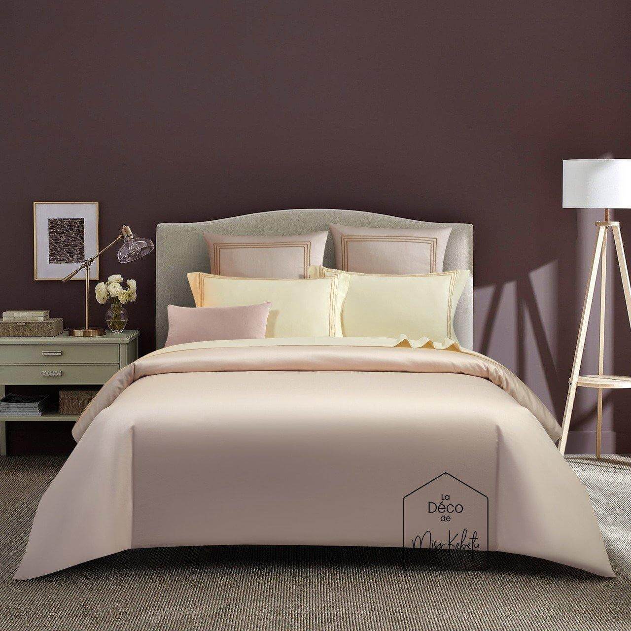 Housse De Couette Sferra Tarsia - Taille Queen/Full + 2 Taies - Coton égyptien Italie